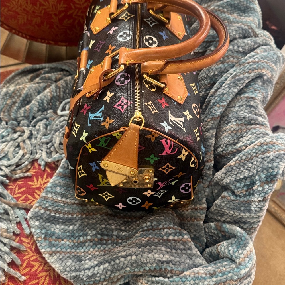 Louis Vuitton Black Multicolor Monogram Satchel - Picture 8 of 17